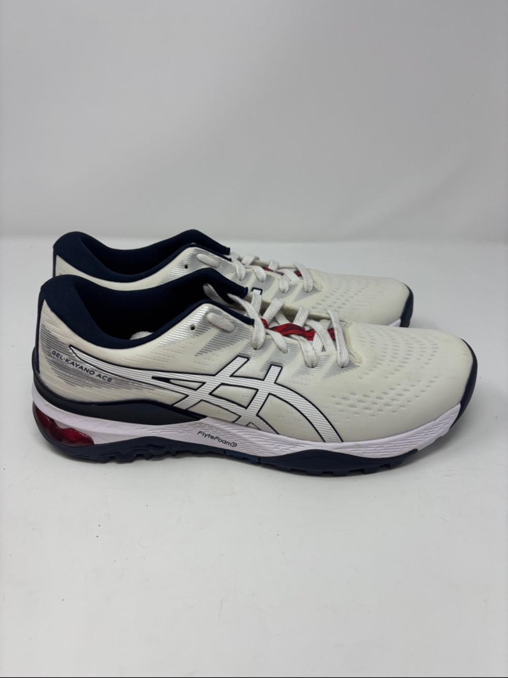 ASICS | ortholite flytefoam White, Navy & Red Lace Running Sneakers 11.5 - Picture 3 of 7